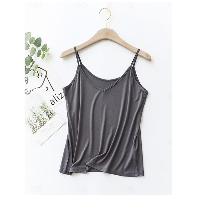 Women's Camisole Tank Top Backless Solid Color Daily Basic