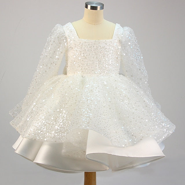 Girls' Party Girl Kids Sequin Long Flower Dress