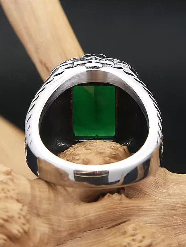 Men's Gemstone Ring Alloy