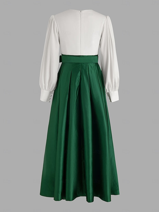 Evening Gown Formal High Guest Split A-Line Floor Dress Wedding