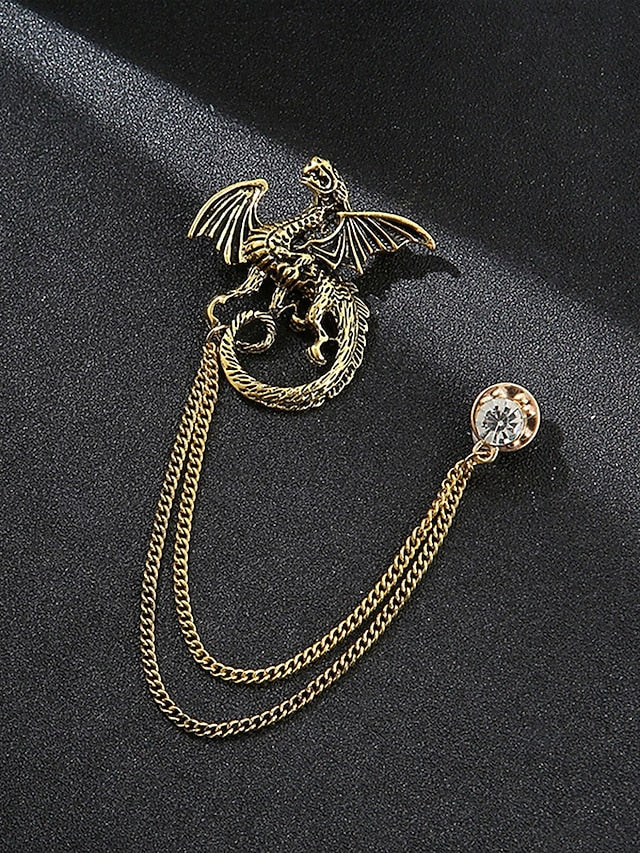 Christmas Lapel Pin with Men's Brooch Deer