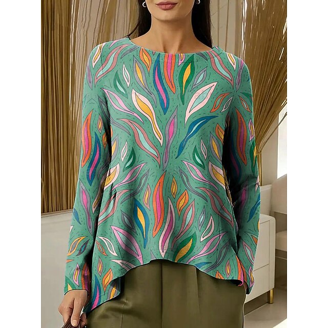 Women's Tunic T Shirt Floral Graphic Elegant Stylish Basic