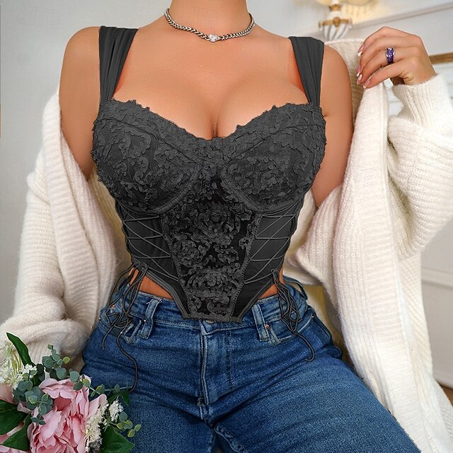 Slim Fit Corset Crop Top Bustier Fancy Dress Women's