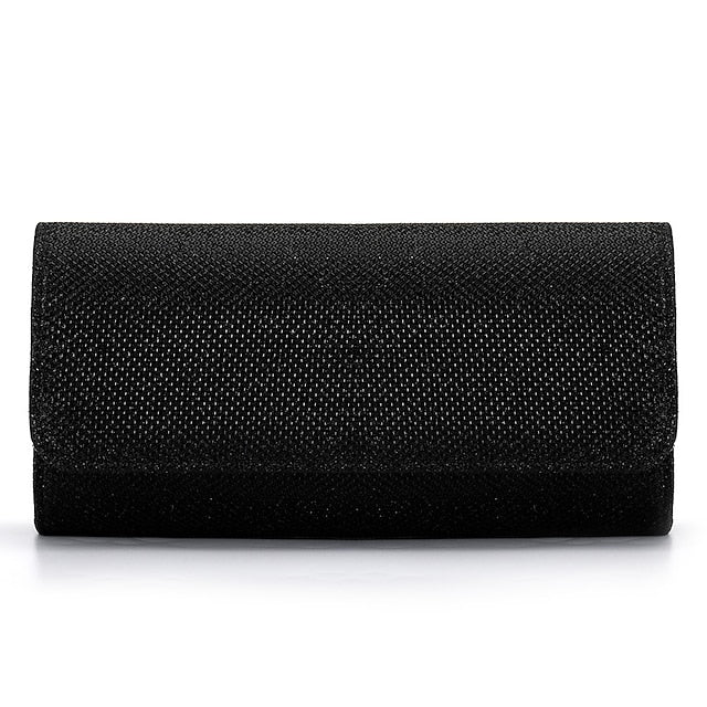 Glitter Elegant Women's – Clutch Evening Purse Silver