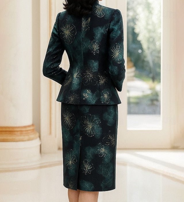 Two Piece the Wedding Sets of Dress Mother Formal Bride