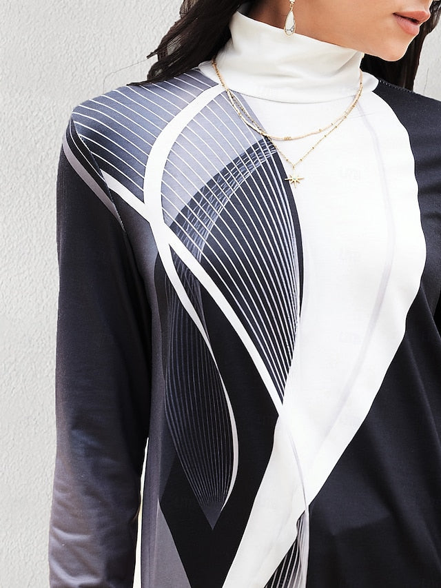 Women's T shirt Long Sleeve Plus Size Shirt Blouse Basic