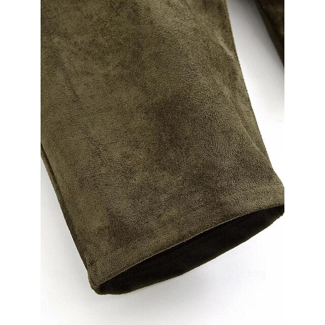 Women's T Shirt Suede Shirt Pleats Asymmetrical Solid Color