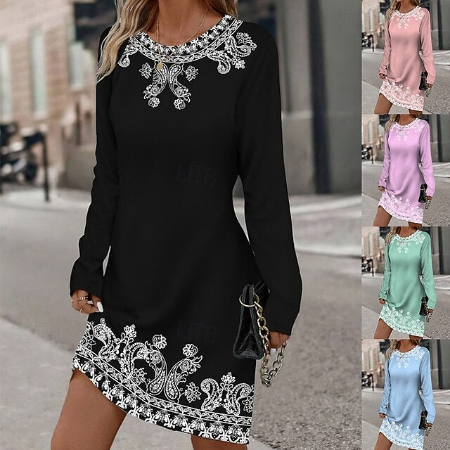 Women's Mini Dress T Shirt Dress Tee Dress Casual Daily