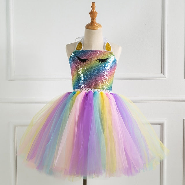 New Movie Girls' Cosplay Unicorn Dress Vacation