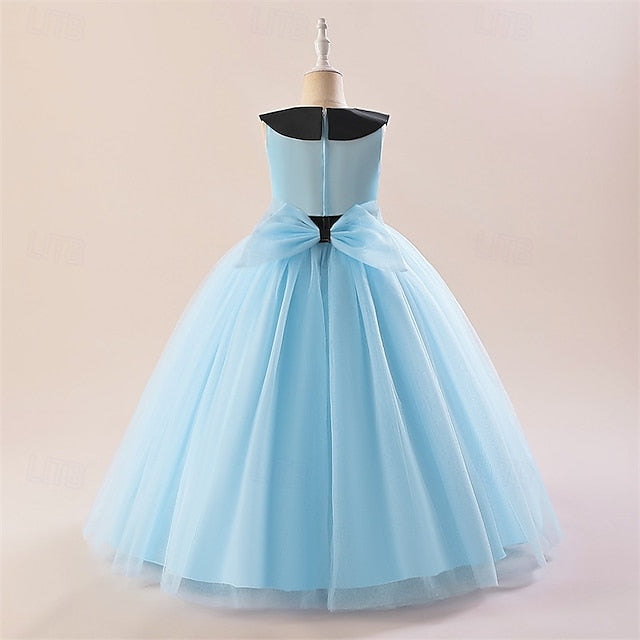 Sleeveless Party Block Kids Color Dress Performance Girls'