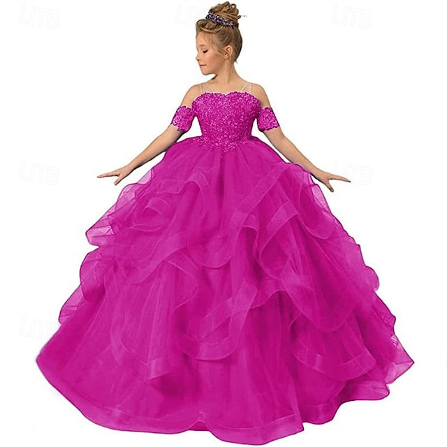 Princess Girl Girls' Flower Kid's Dress