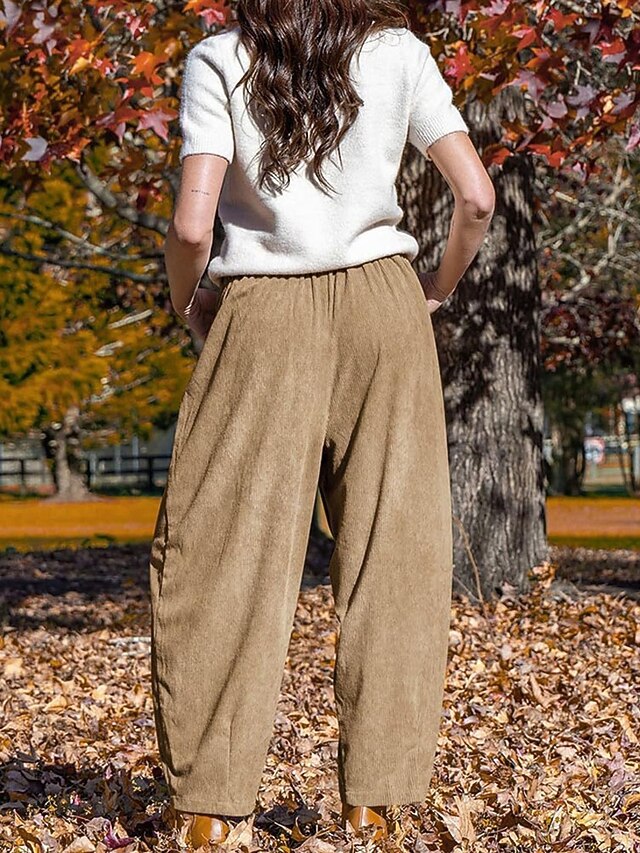Women's Culottes Wide Leg Chinos Pants Trousers Harem Pants