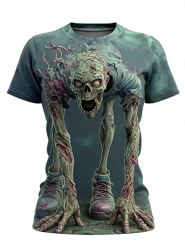 Women's T Shirt Skulls Graphic Vintage Stylish Casual Short