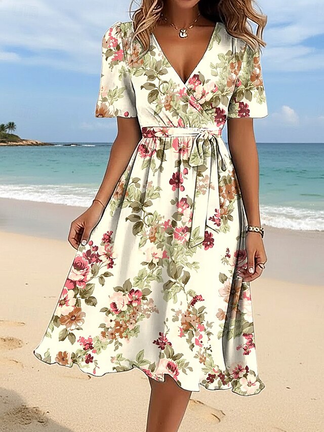 Women's Midi Dress A Line Dress Vacation Casual Holiday