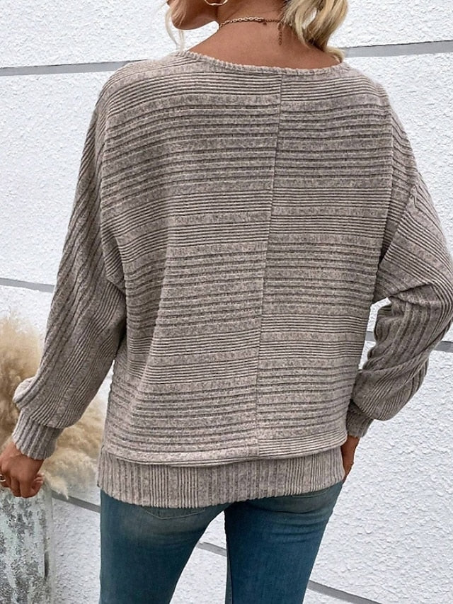 Women's Texture Blouse Blouse Plain Modern Casual Long