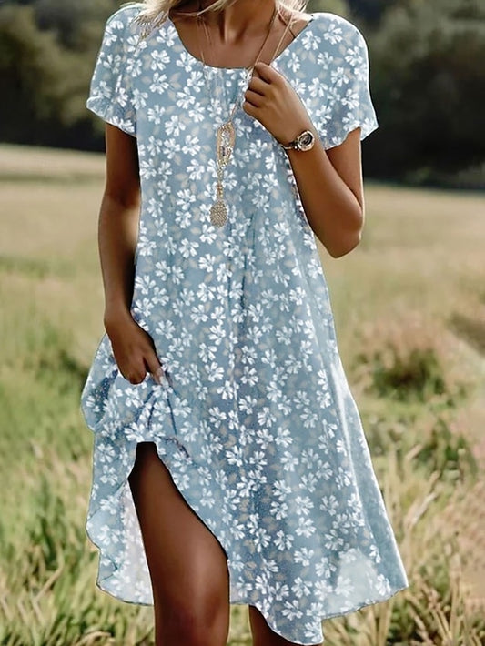 Women's Mini Dress T Shirt Dress Tee Dress Sundress