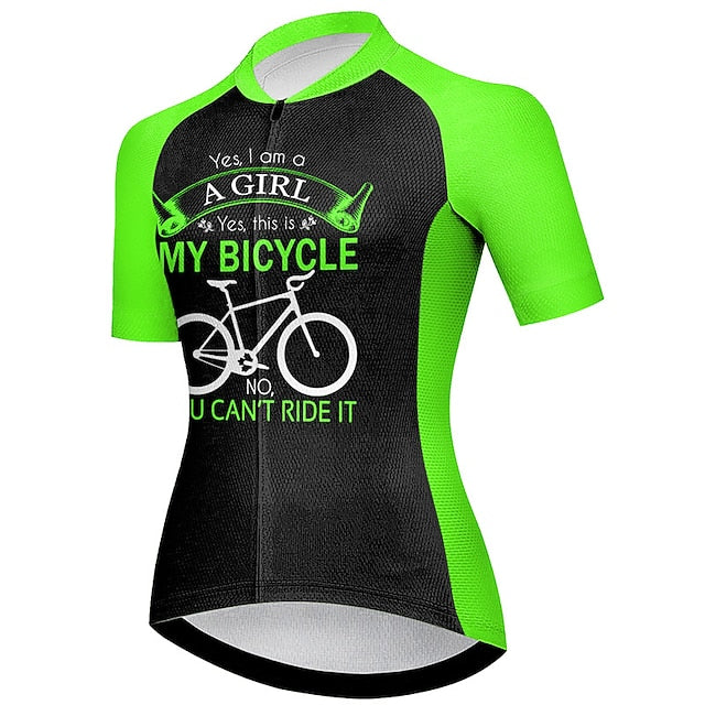 Women's Cycling Jersey Graphic Letter & Number Funny