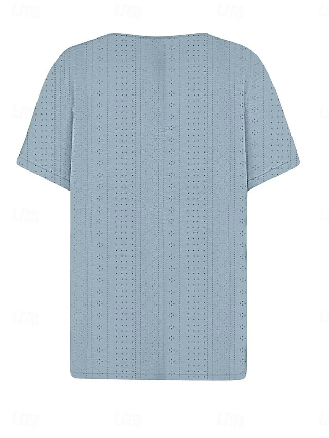 Women's T Shirt Solid Color Plain Stylish Modern Casual