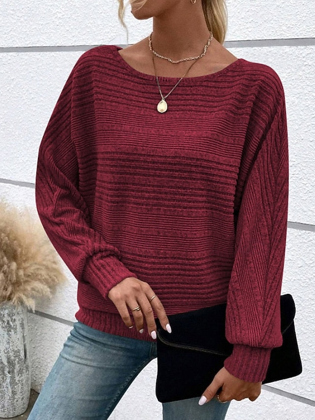 Women's Texture Blouse Blouse Plain Modern Casual Long