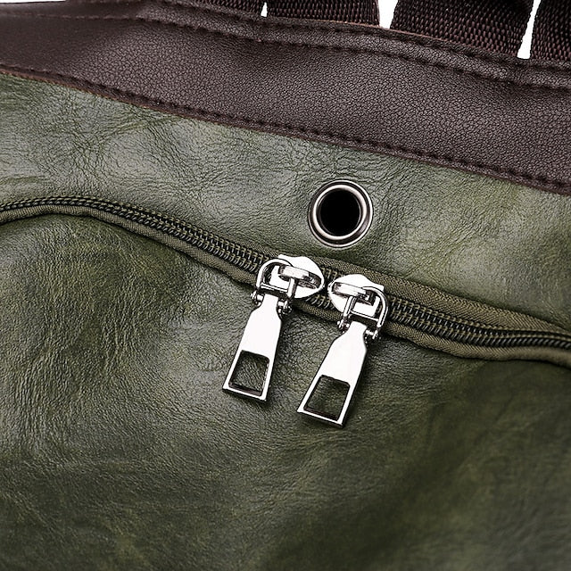 Convertible Backpack Faux Leather Caramel Purse Women's