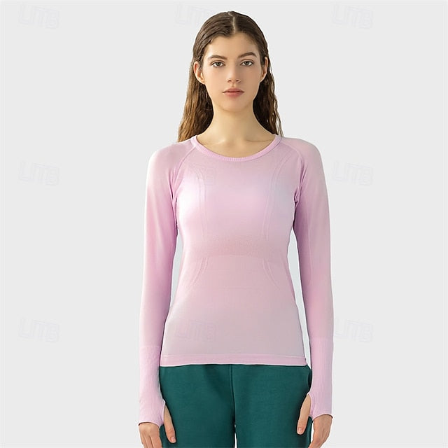 Women's Sports shirts pilates top Sports Top Crew Neckline