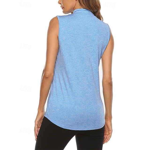 Women's Solid Colored Sport Shirt Golf Polo Shirt Tennis