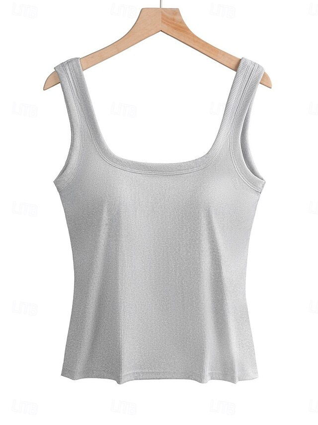 Women's Camisole Tank Top Solid Color Daily Stylish Casual