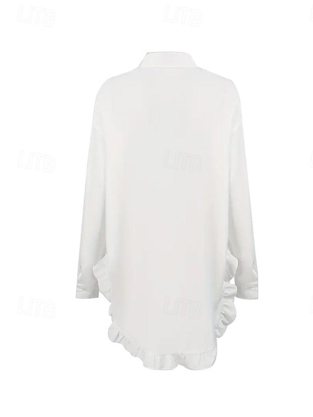 Women's Mini Dress White Dress Casual Dress Stylish Classic