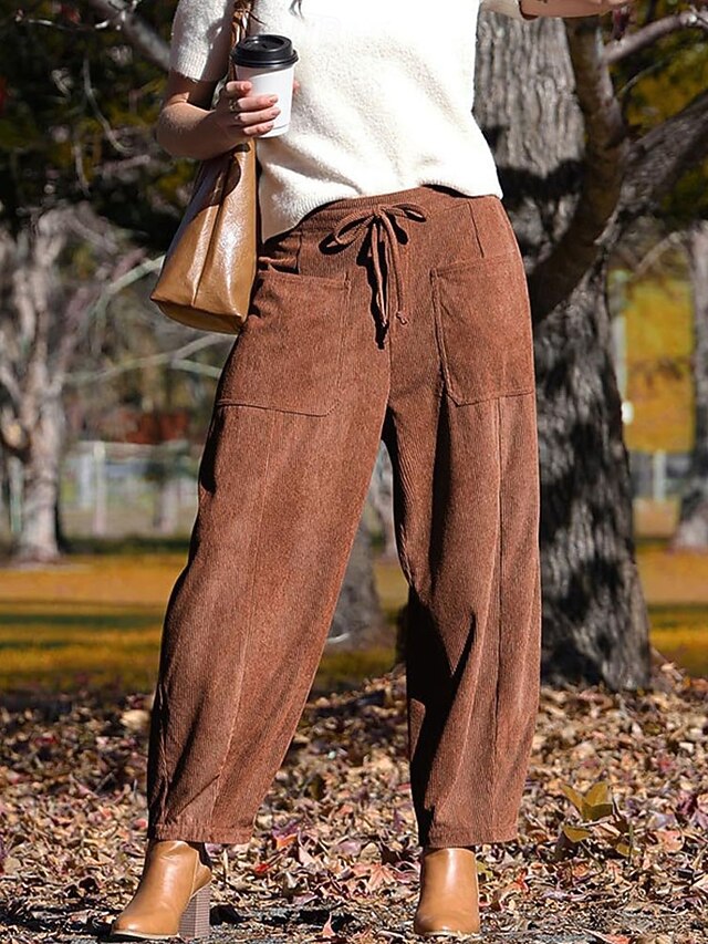 Women's Culottes Wide Leg Chinos Pants Trousers Harem Pants