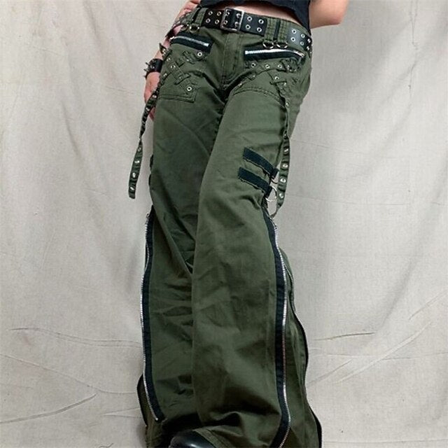 Women's Cargo Pants Fashion Streetwear Full Length Low