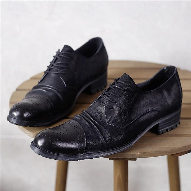 Genuine Oxford Leather Vintage – Men's Brogue Shoes