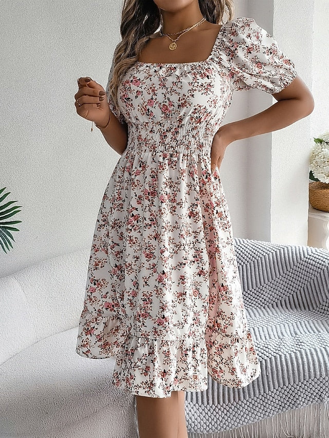 Women's Midi Dress A Line Dress Milkmaid Dress Midi Dress