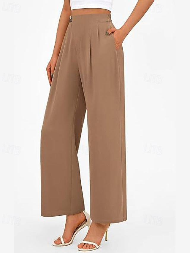 Women's Wide Leg Streetwear Casual Full Length Natural