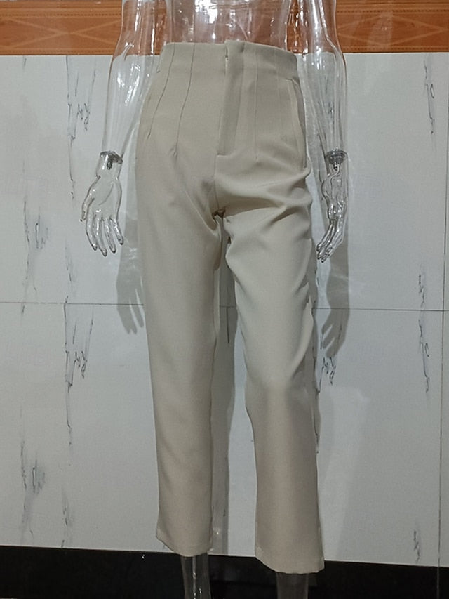 Women's Chinos Streetwear Casual Full Length Medium Waist