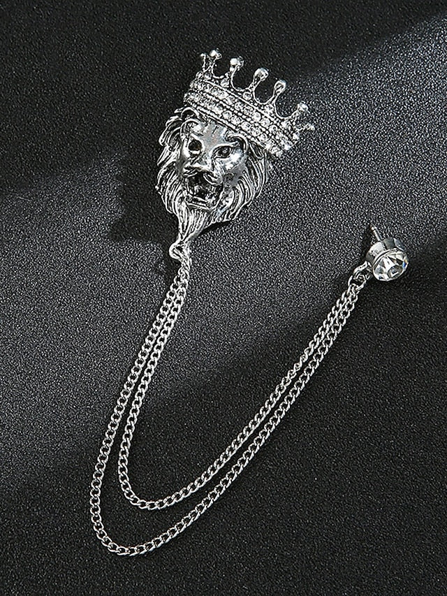 Christmas Lapel Pin with Men's Brooch Deer