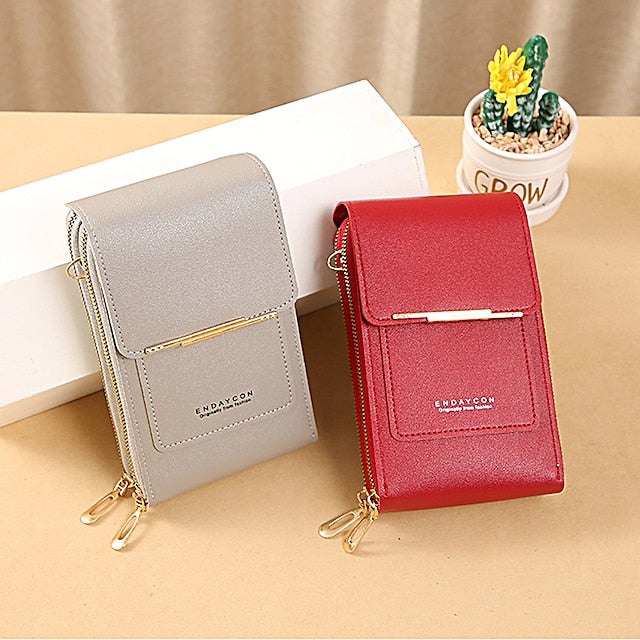 Sac à bandoulière pour téléphone portable, portefeuille pour femme, porte-monnaie