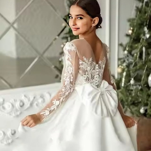 Girls' Communion Flower Party First Girl Dress