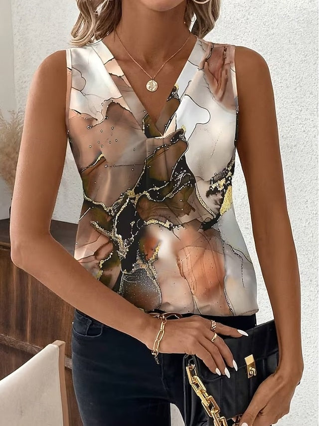 Women's Tank Top Graphic Geometric Abstract Elegant Vintage