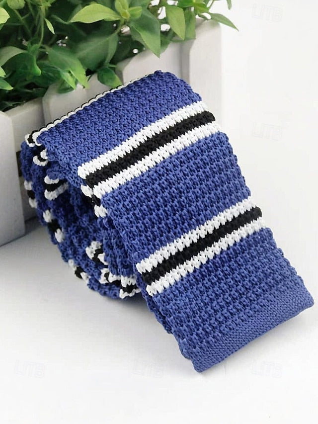 Neck Tie Stylish Woven Stripe - Christmas Men's Knit