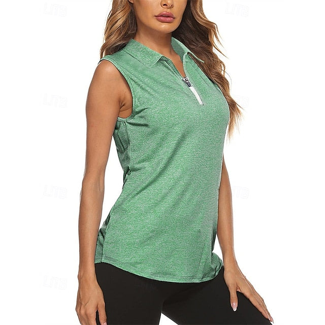 Women's Solid Colored Sport Shirt Golf Polo Shirt Tennis