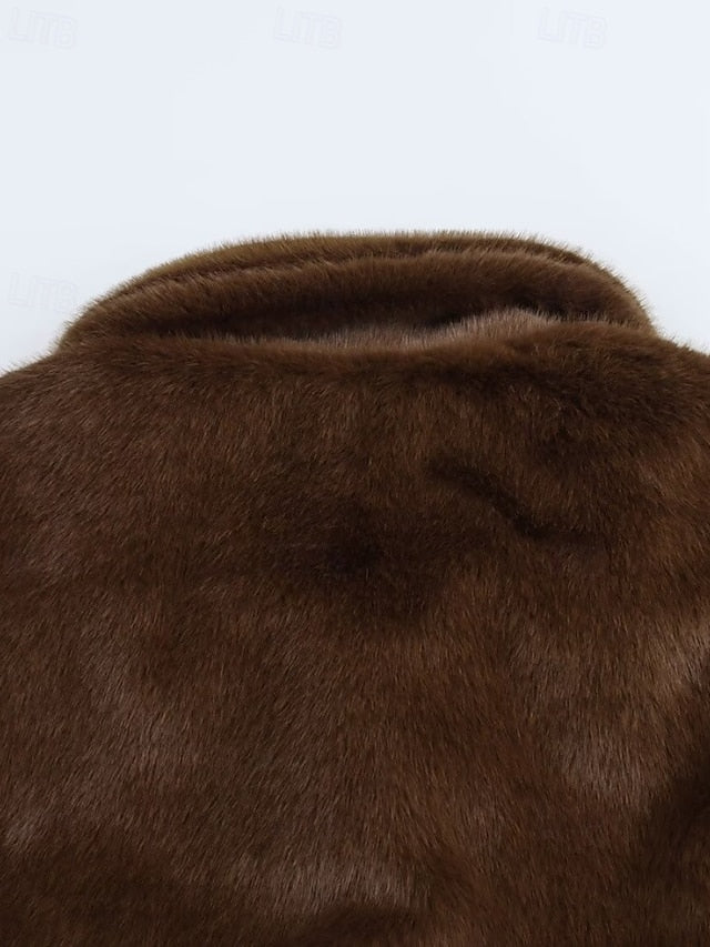 Teddy Comfortable Fur Warm Buttons Women's Coat Faux
