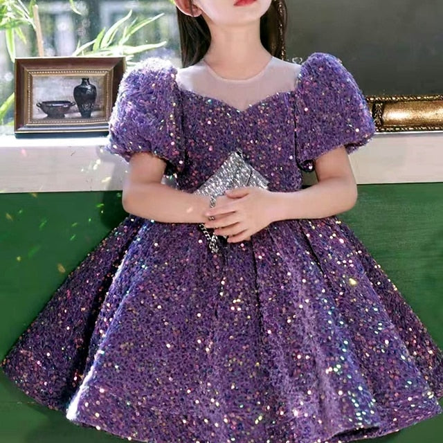 Dress Sleeve Summer Short Girls' Spring 3D Wedding colour