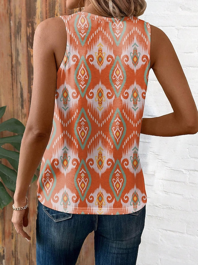 Women's Camisole Tank Top Vest Vintage Ethnic Boho