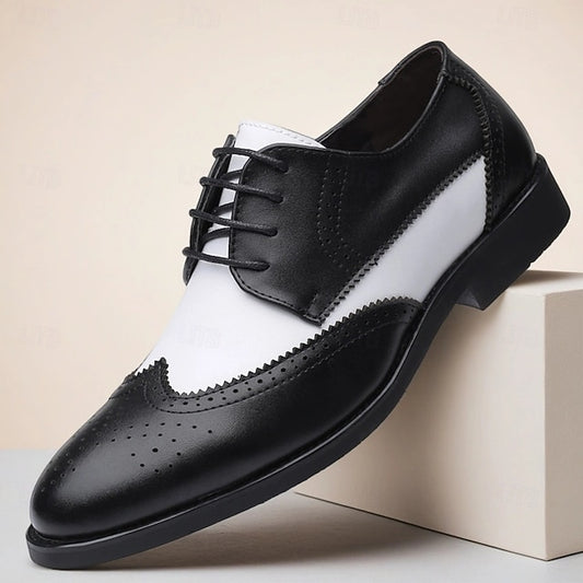 Shoes Brogue White with Men's Oxford and Black