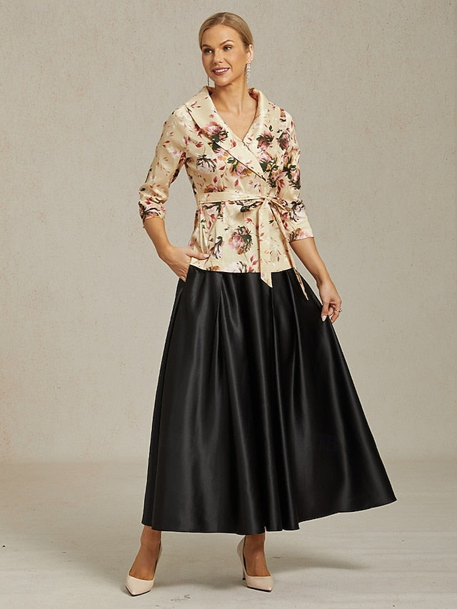 Women's Dressy Tops Floral Elegant Vintage Romantic 3/4