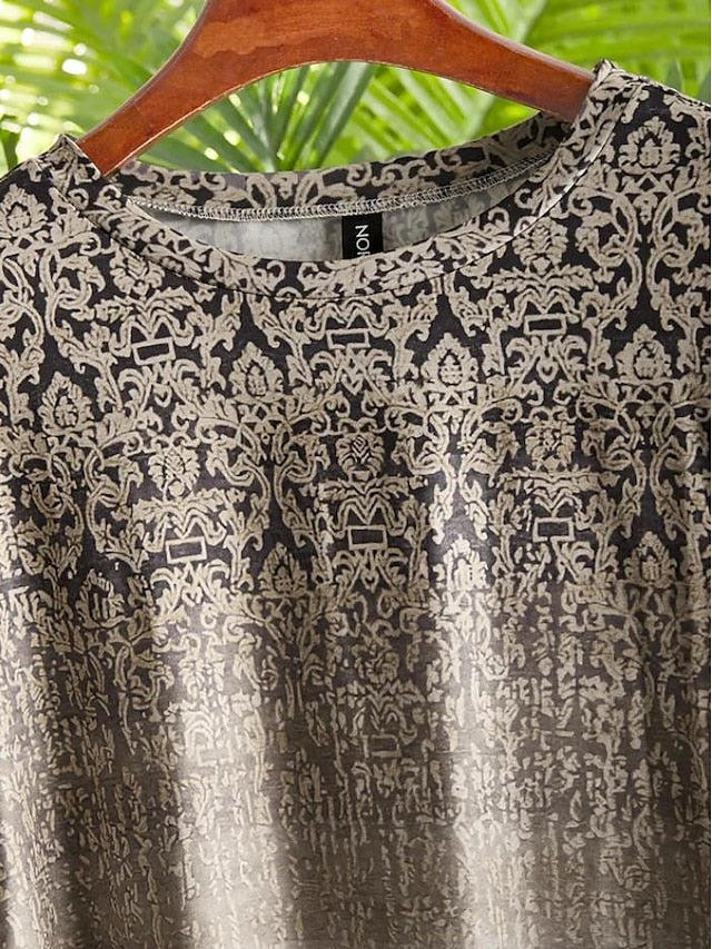 Women's T shirt Long Sleeve Crew Neck Long Sleeve Tunic