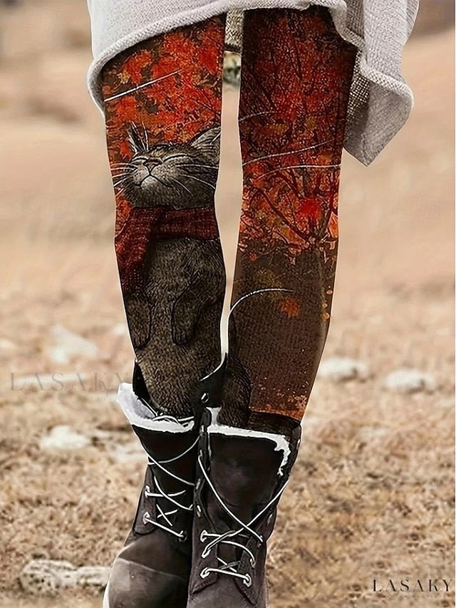 Women's Slacks Leggings Cozy Leggings Vacation Vintage