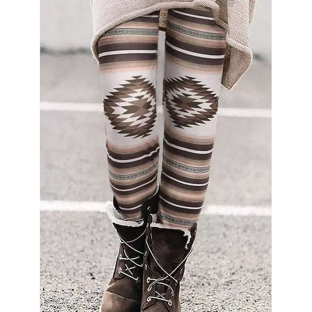 Women's Leggings Vacation Vintage Ethnic Style Ankle-Length