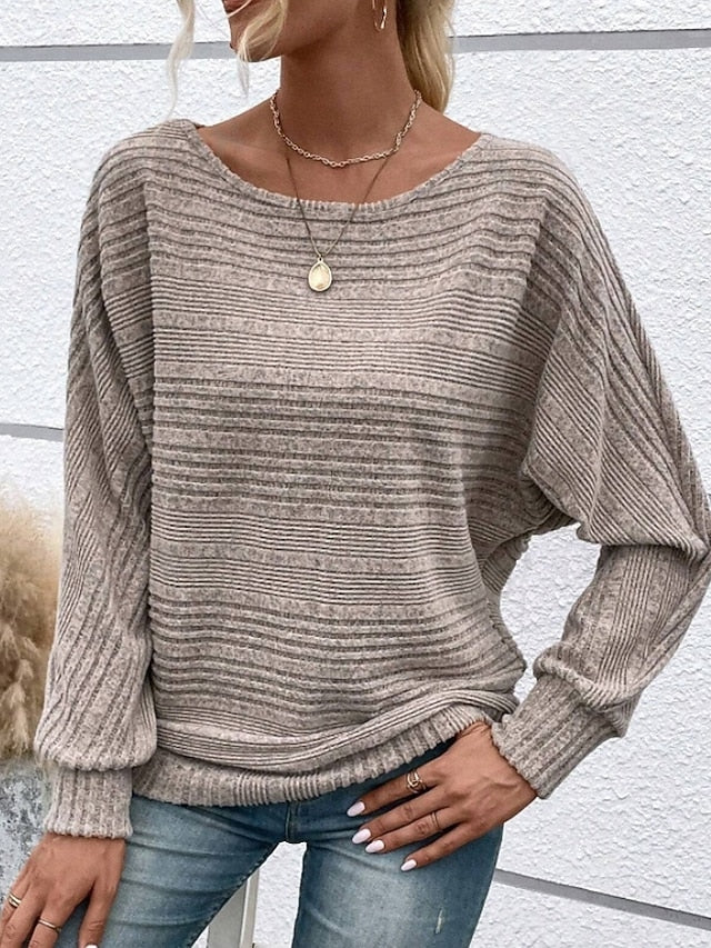Women's Texture Blouse Blouse Plain Modern Casual Long