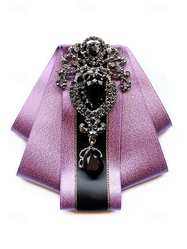 Elegant Tie - Diamond-Accent Men's Satin Bow Christmas